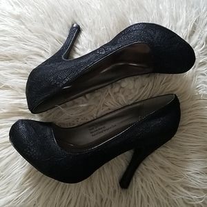 Maurices black lace heels